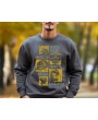 Baskılı Antrasit Sweatshirt