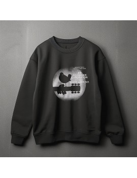 Baskılı Antrasit Sweatshirt