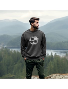 Baskılı Antrasit Sweatshirt