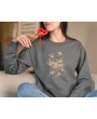 Baskılı Antrasit Sweatshirt